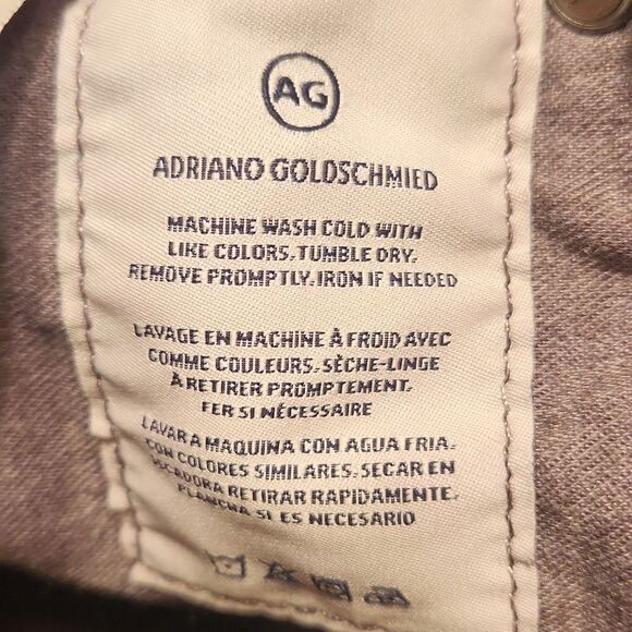 Adriano Goldschmied Anthropologie Dark Brown Stevie Slim Ankle Pants Size 28R 6R - Picture 11 of 11